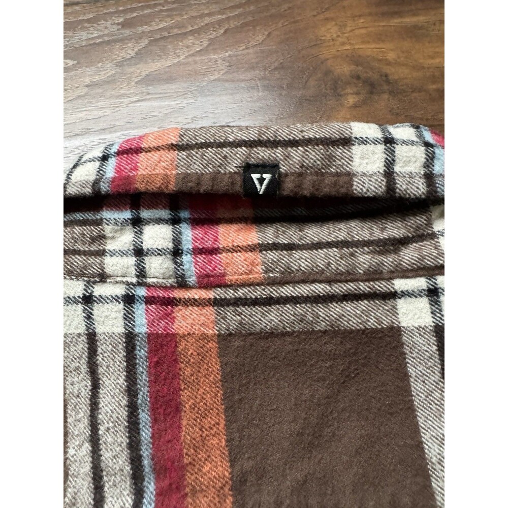 Vissla Men's XL Plaid Flannel Button-Up Shirt-Multicolor - Picture 7 of 8